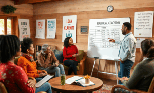A person smiling while reviewing their personal loan options with Capital Good Fund.