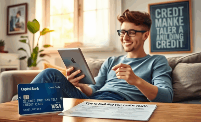 An infographic showing how to use Capital Bank products to build your credit score