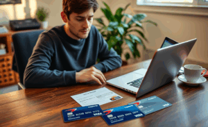 A person considering credit card options with Capital Bank for bad credit approval.