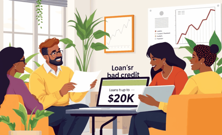 A person exploring loan options for bad credit with a calculator and paperwork.