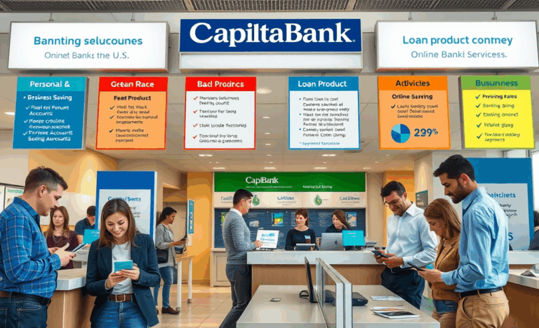A visual representation of Capital Bank's diverse financial offerings, highlighting personal and business banking solutions.