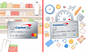 A comparison of Capital Bank credit cards focusing on cashback rewards and credit repair options.