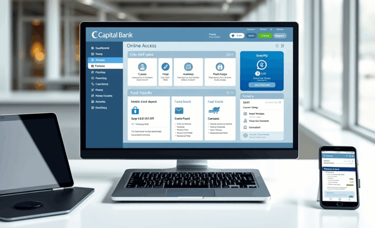 An overview of online banking features provided by Capital Bank, highlighting accessibility and user experience.