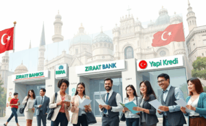 Image showcasing a selection of Turkish banks offering competitive loan options.